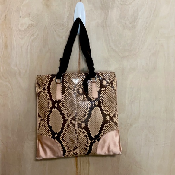 Prada Handbags - Prada snakeskins I tote bag. (Preowned)